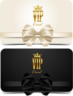 beautiful bow with vip invitation card vector