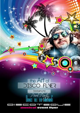 fashion club disco party flyer template vector