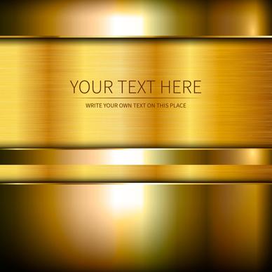 golden metallic shiny background vector