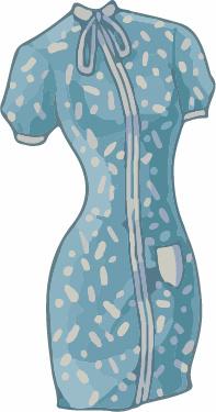 cartoon evening dress fashion vector illustration