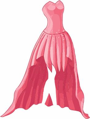 cartoon evening dress fashion vector illustration