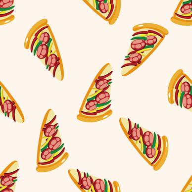 cartoon pizza pattern seamless vectors