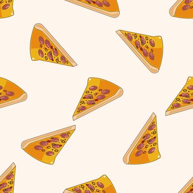 cartoon pizza pattern seamless vectors