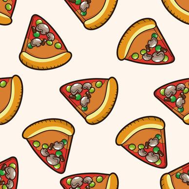 cartoon pizza pattern seamless vectors