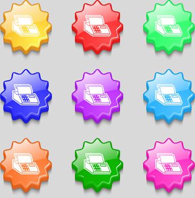 creative wavy colourful buttons vector set