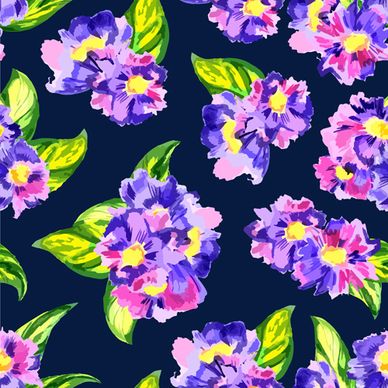 beautiful watercolor flower pattern seamless vector