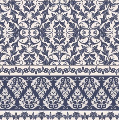 classical ornament pattern with border vector