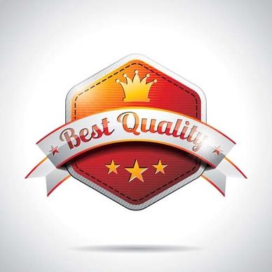 shining premium quality labels creative vector