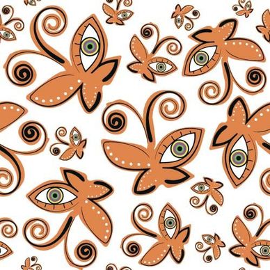 vector butterflies seamless pattern design