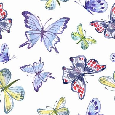 vector butterflies seamless pattern design