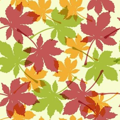 leaves seamless pattern vector