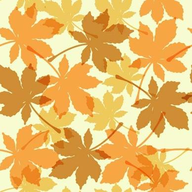 leaves seamless pattern vector