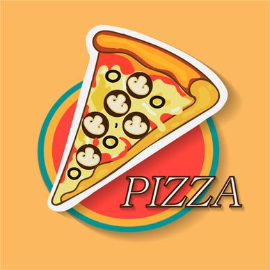 delicious pizza illustration vector