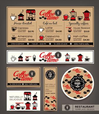 restaurant menu template vintage vector