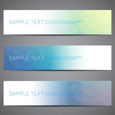 polygonal modern banner vector set