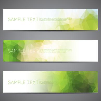 polygonal modern banner vector set