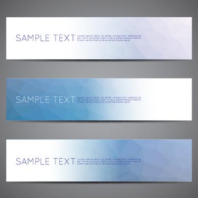 polygonal modern banner vector set