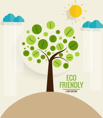 eco friendly love nature vector template