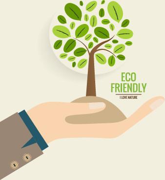 eco friendly love nature vector template