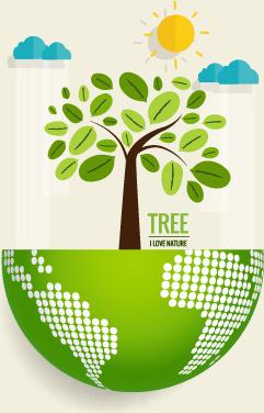 eco friendly love nature vector template