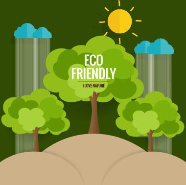 eco friendly love nature vector template