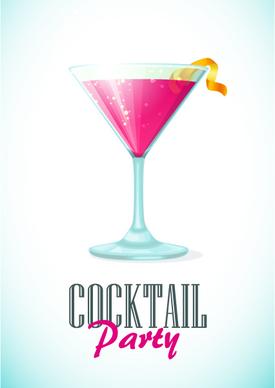 simple cocktails party poster vector