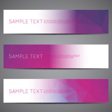 polygonal modern banner vector set