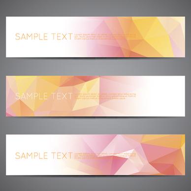 polygonal modern banner vector set