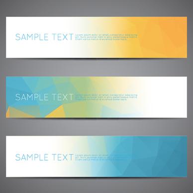 polygonal modern banner vector set