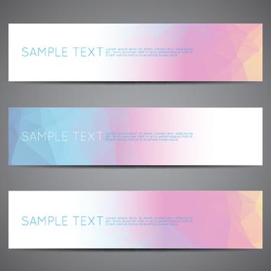 polygonal modern banner vector set