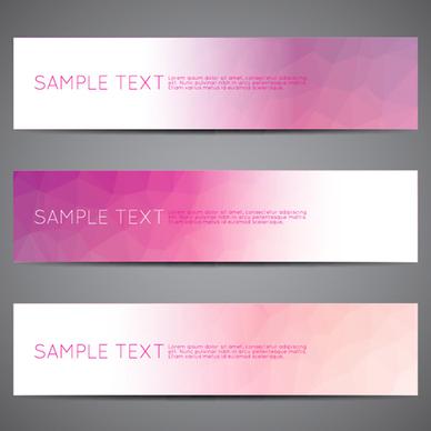 polygonal modern banner vector set