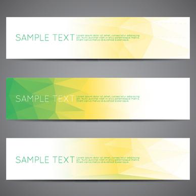 polygonal modern banner vector set