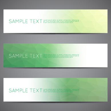 polygonal modern banner vector set