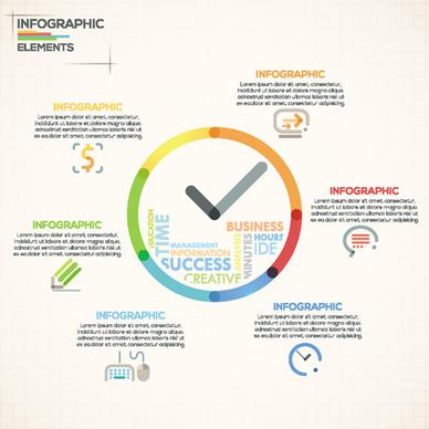 beige infographics elements business template vector