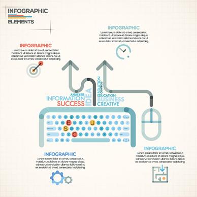 beige infographics elements business template vector