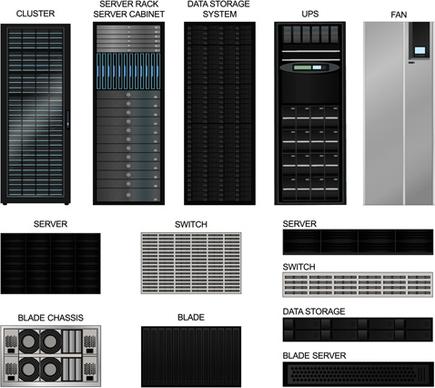 creative server design elements vector