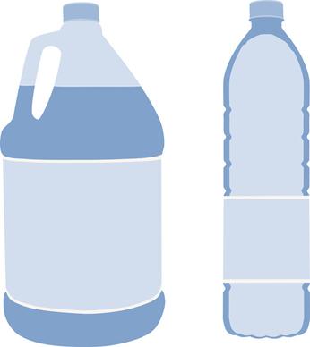 vector water bottle template