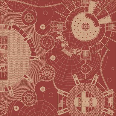 creative architectural blueprint background vector