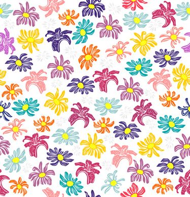 seamless floral pattern beautiful vector