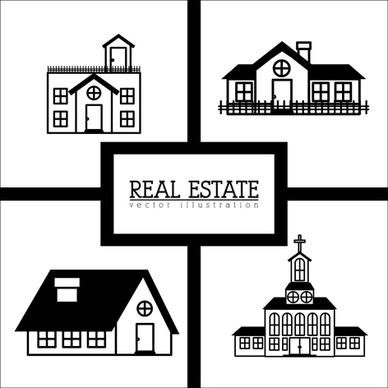 creative real estate illustration vectors