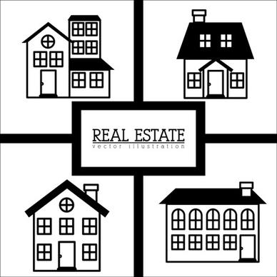 creative real estate illustration vectors