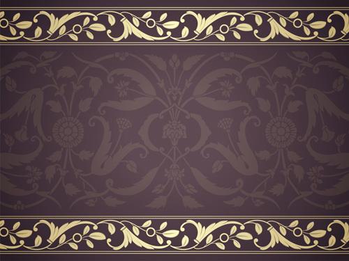 elegant ornament floral borders seamless vector