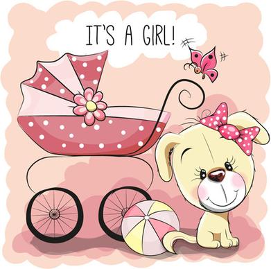 design cute baby cards vectors set