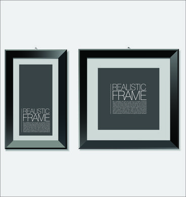 modern photo frame shiny vector set