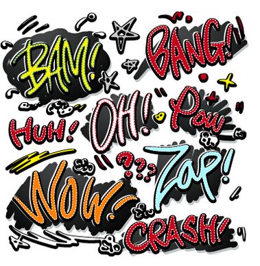 speech bubbles cartoon explosion styles vector set