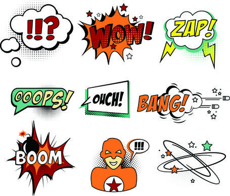 cartoon speech bubbles for your text vector