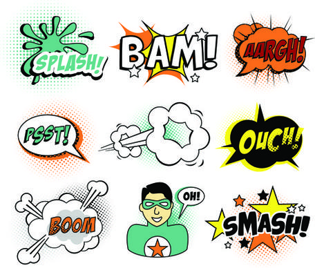 cartoon speech bubbles for your text vector