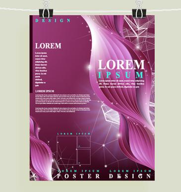 purple corporate brochure cover vectors