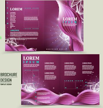 purple corporate brochure cover vectors