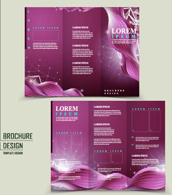 purple corporate brochure cover vectors